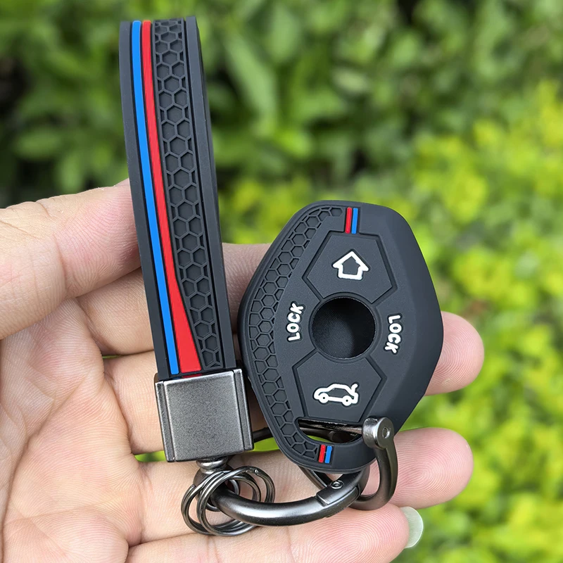 Silicone Key Case Cover 4 Buttons For BMW BMW X5 E53 X3 F83 E46 E39 E38 E60 E63 E61 E64 Series 3 5 7 330i Z3 Z4 E85 E86 M5 325i