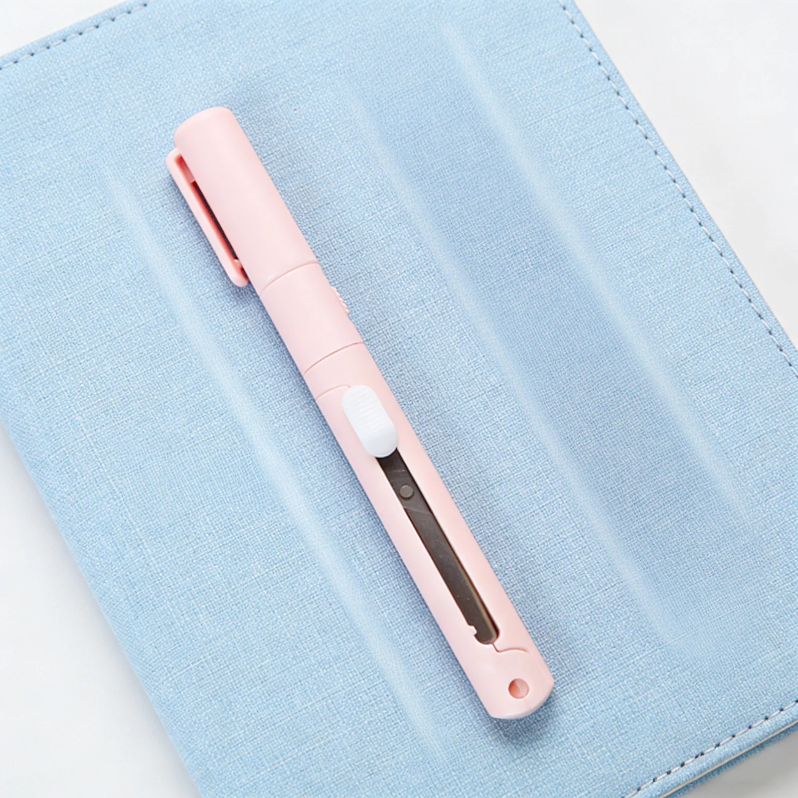 2 in 1 Mini Dual Head Scissors Pen Style Design Safety Retractable Craft Scissors Stationery Tool for Scrapbooking DIY