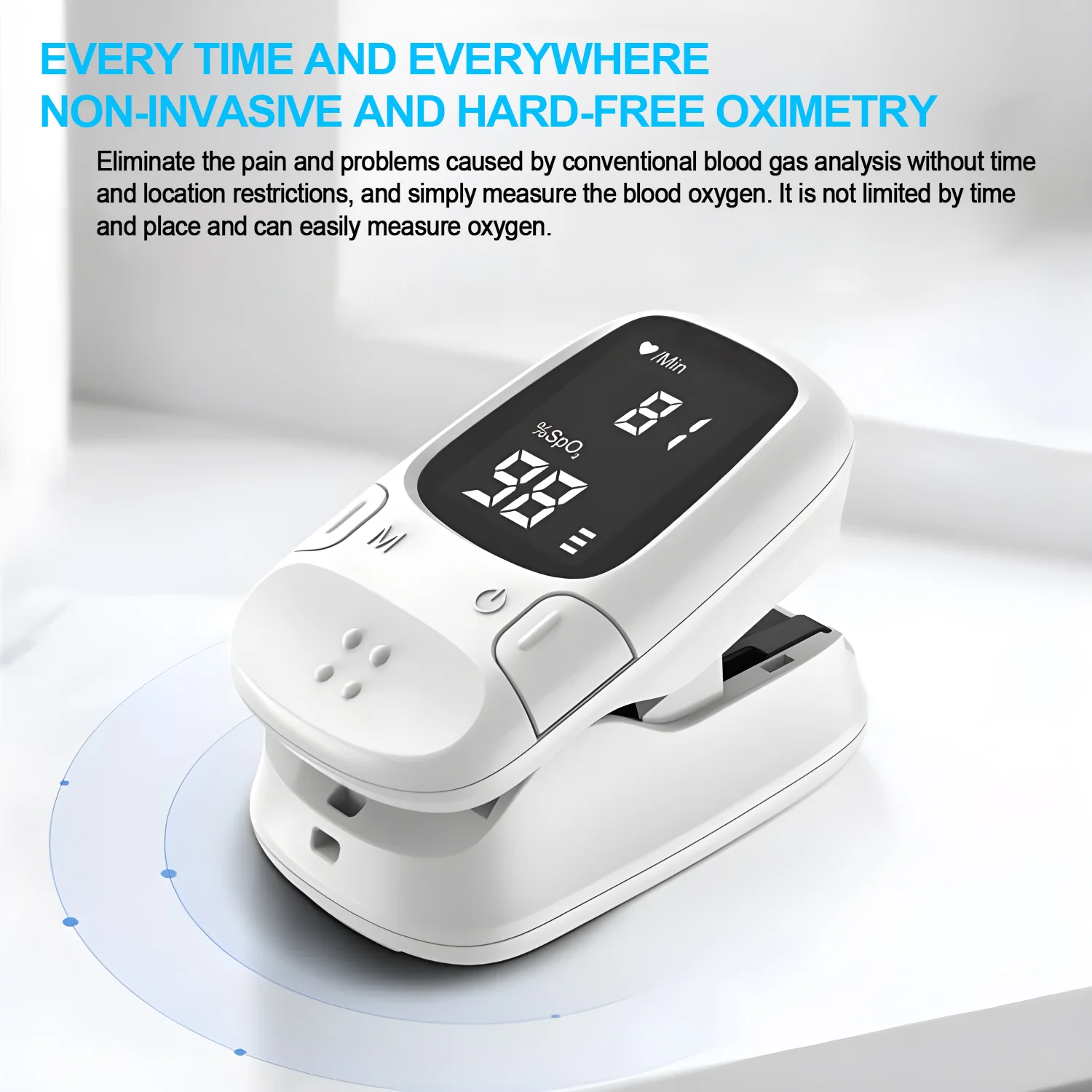 Health Portable Mini Finger Pulse Oximeter Blood Oxygen Saturation SpO2 Oximetro Oxymeter For Home