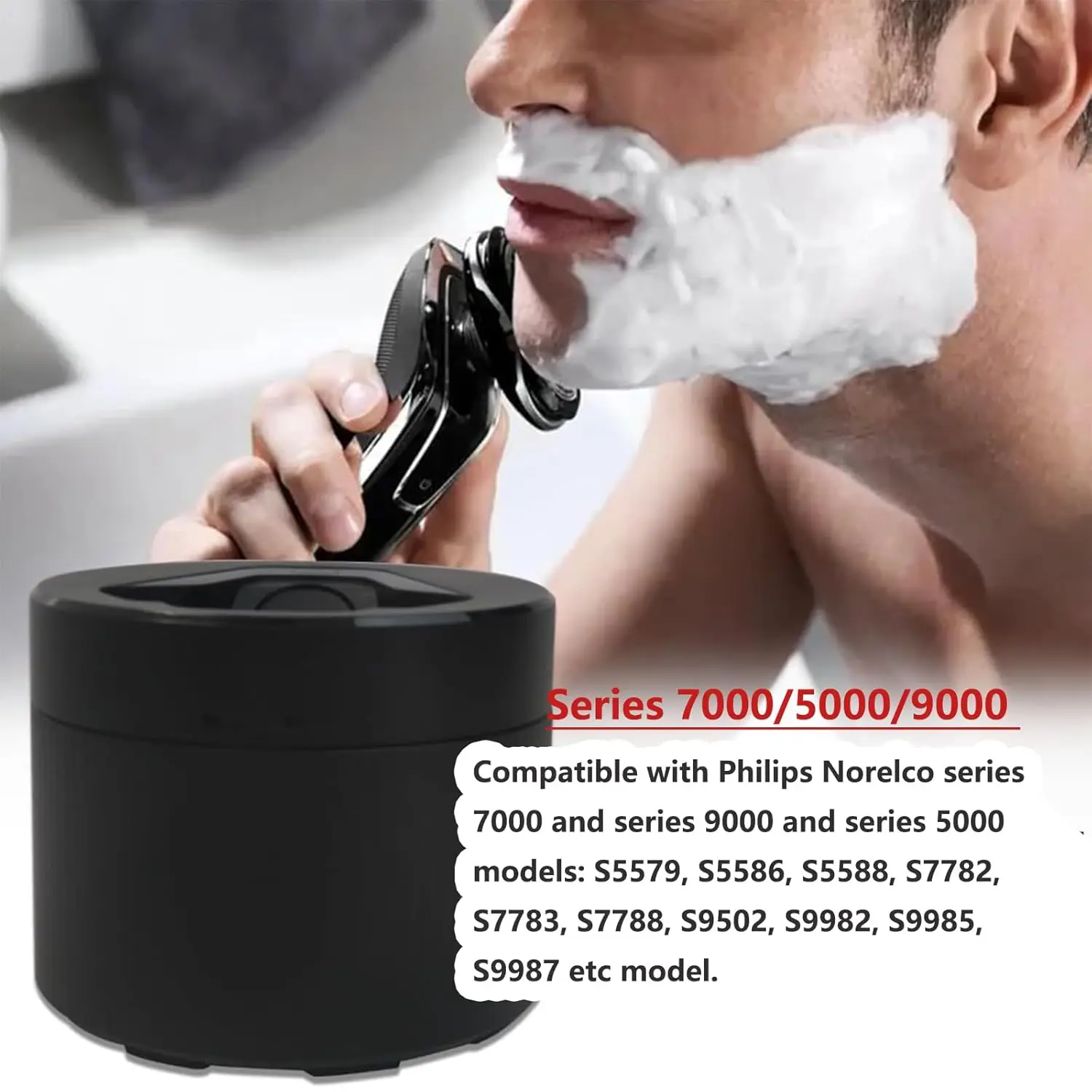 Replacement Quick Cleaning Pod Compatible with Philips 2nd Series 7000 S9000 S5000 Angular polygon Shavers,for Philips Cleaning