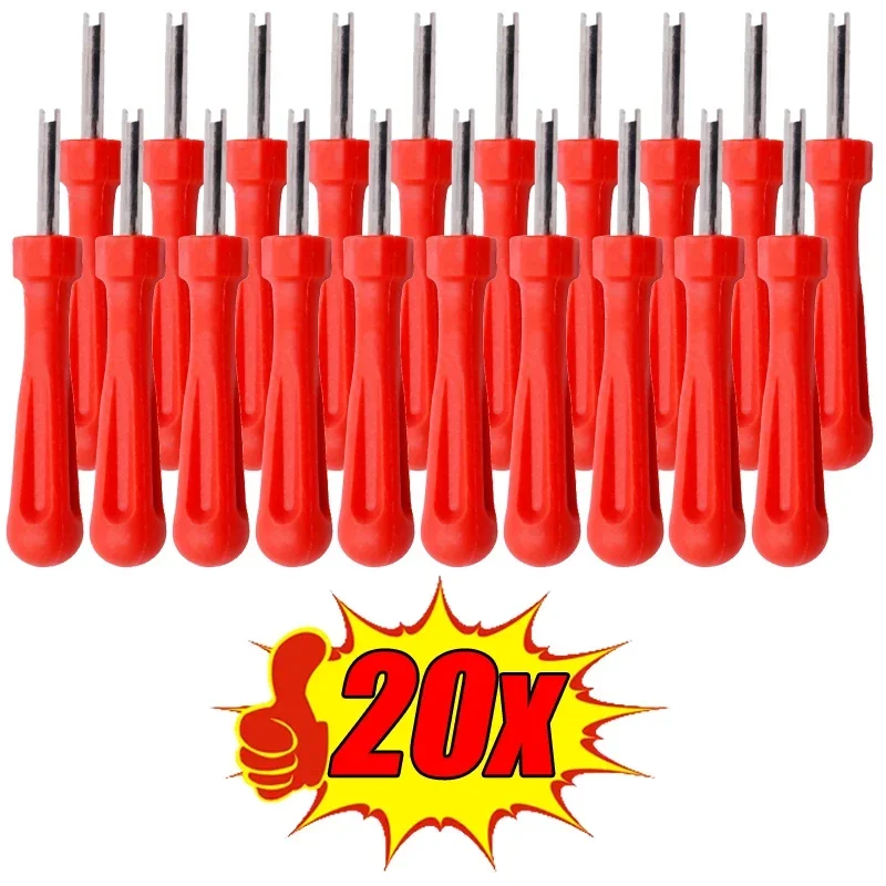 1 20Pcs Tyre Valve Core Remover Tool for Car Bike Motorbike Truck, Tire Valve Stem Repair Screwdriver Set