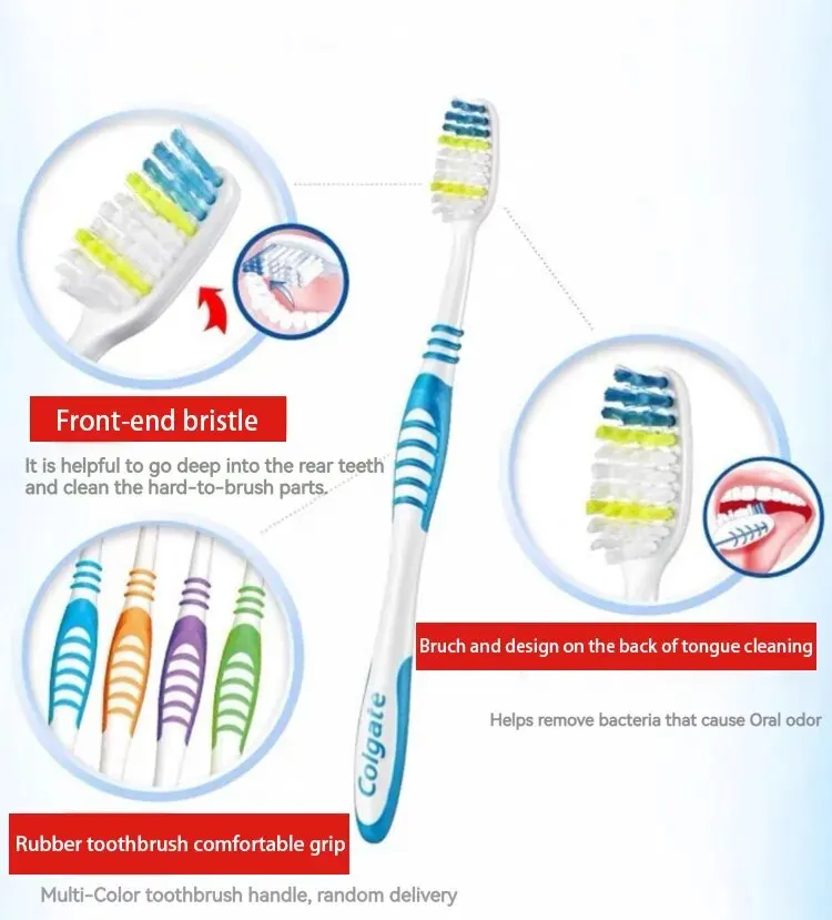 Colgate Toothbrushes Set Random Colors Family Couple Travel Toothbrush for Men Women Daily Oral Care