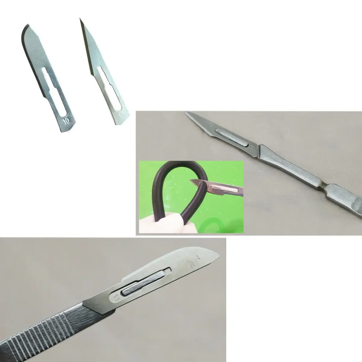 Surgical Scalpel Blades 100PCS/BOX Carbon Steel Medical Knife Handle Holder Dissection Cutting Phone Repair Carving Sterilized