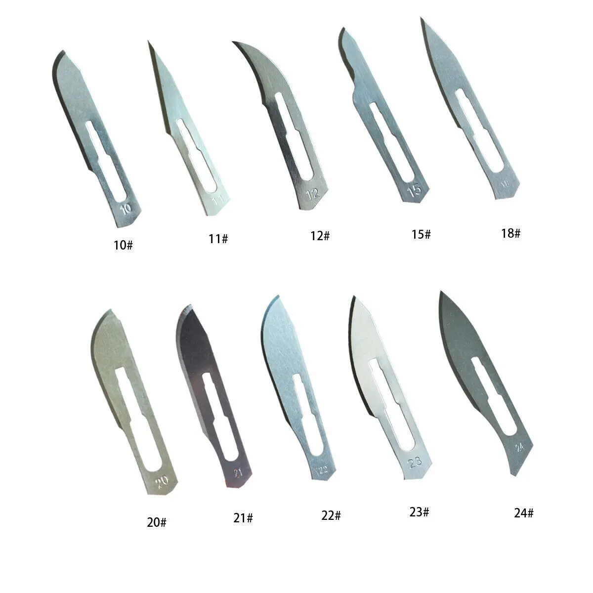 Surgical Scalpel Blades 100PCS/BOX Carbon Steel Medical Knife Handle Holder Dissection Cutting Phone Repair Carving Sterilized