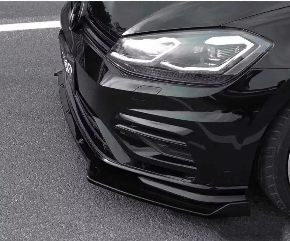 For VW Golf MK7 MK7.5 R GTD GTI TSI TDI Front Splitter Spoiler Lip Kit 2013-2020