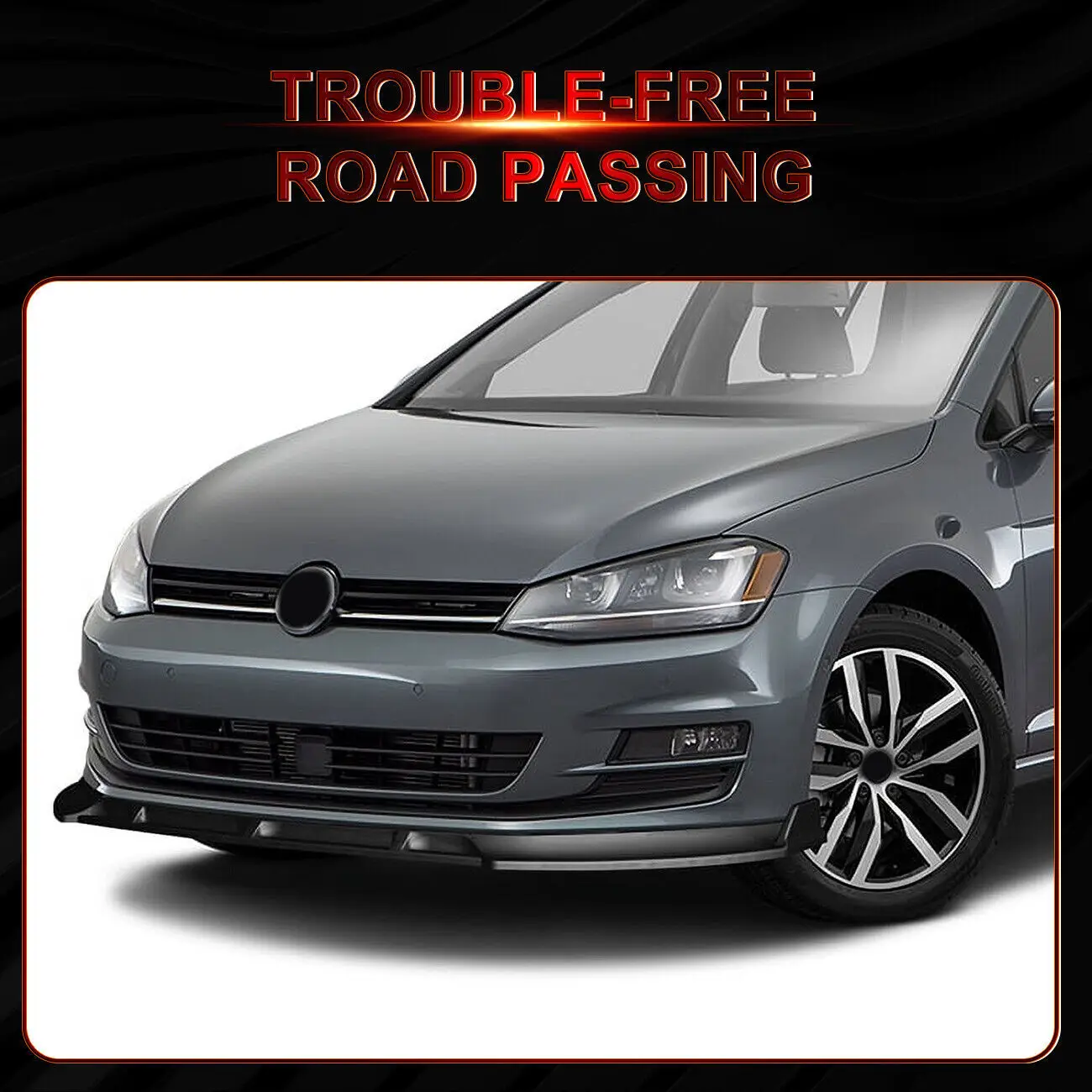 For VW Golf MK7 MK7.5 R GTD GTI TSI TDI Front Splitter Spoiler Lip Kit 2013-2020