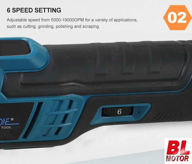 Newone 18V Cordless Brushless Quick Release Oscillating Tool Multi-Tool, Anti-Vibration, for Makita 18V Refurbished Trimmers