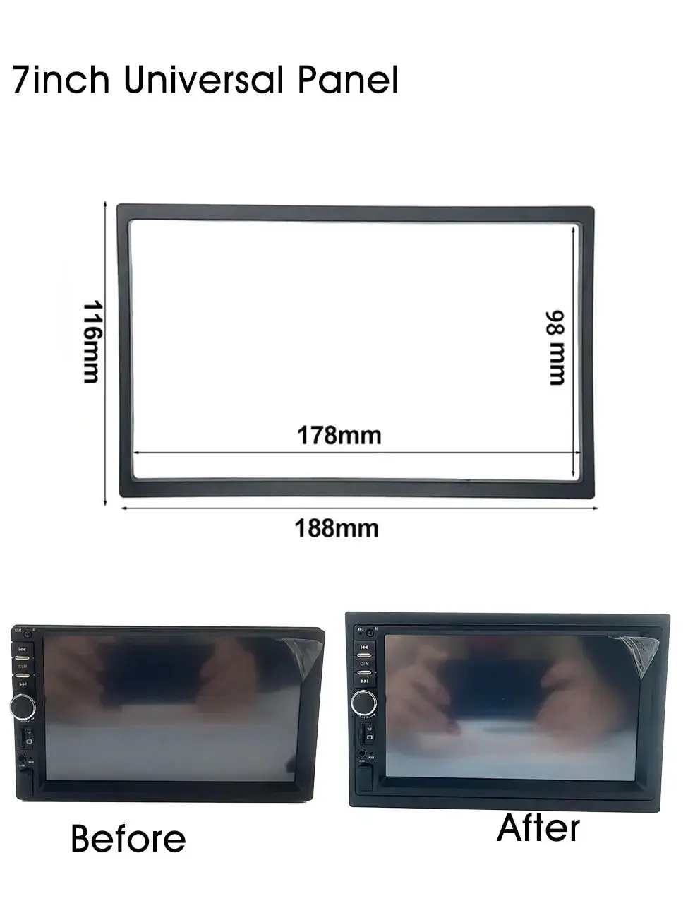7inch Frame Panel For Car Radio MP5 Player Video Stereo Multimedia 7010B 7012B 7018B Universal