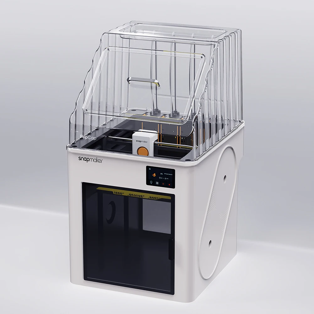 BIQU PopCap Clear Top Cover Compatible with Snapmaker U1, Insulated and Dustproof Transparent Enclosure with 4 Rolls of Filament