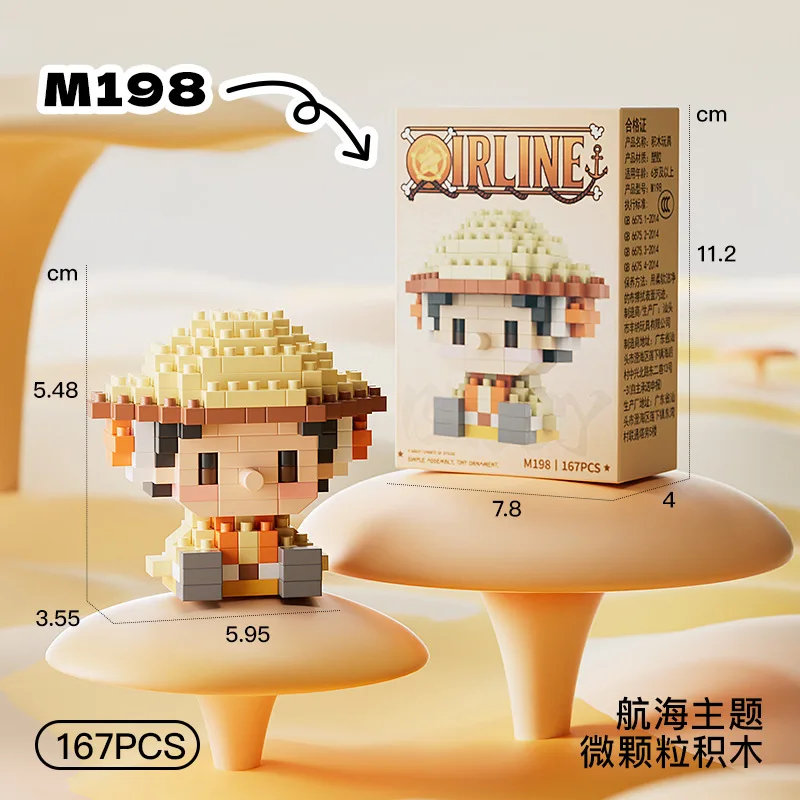 Anime Building Block One Luffy Nami Usopp Assembly Piece 3D Model Robin Franky Jinbe Sanji Mini Bricks Figure Toys For Gift