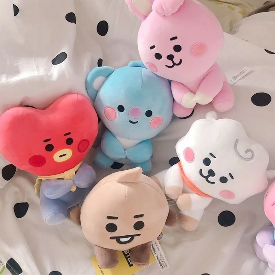 2026 Hot BTed 21Plush Toys Kawaii Mini Keychain Anime Pendant Ornament for Kids 12cm Bt Soft Stuffed Animals Doll Gift
