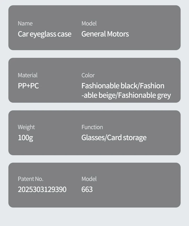New Car Glasses Box, Glasses Sunshade, Sunglasses Car Storage Multi functional Sunglasses Clip Storage Box