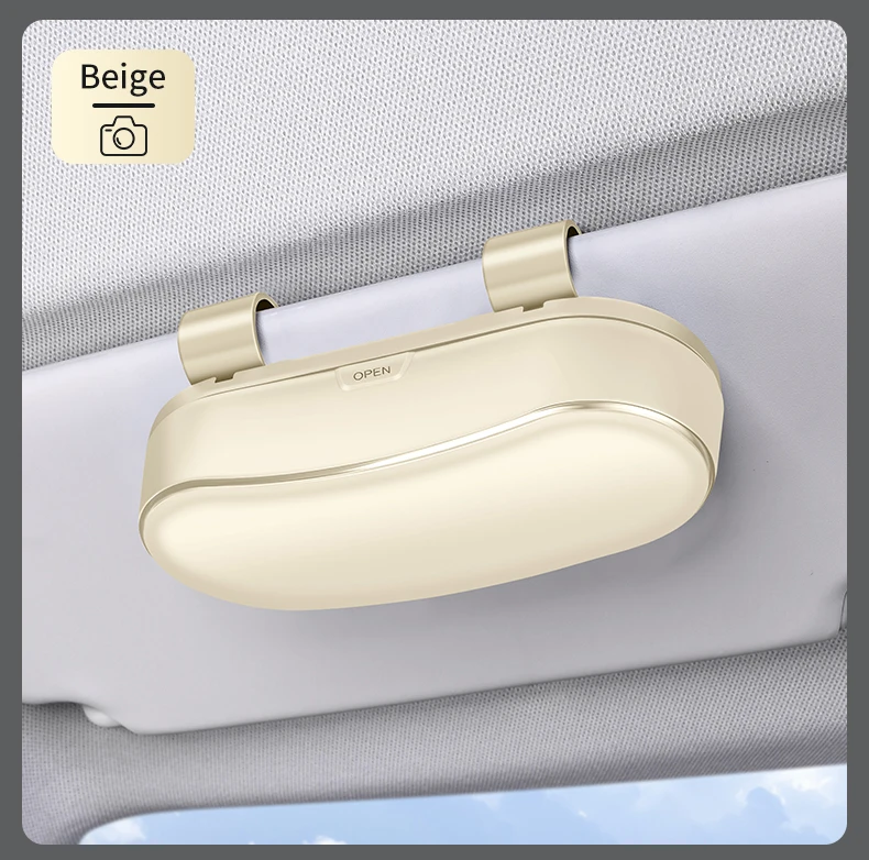 New Car Glasses Box, Glasses Sunshade, Sunglasses Car Storage Multi functional Sunglasses Clip Storage Box