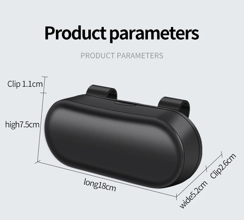 New Car Glasses Box, Glasses Sunshade, Sunglasses Car Storage Multi functional Sunglasses Clip Storage Box
