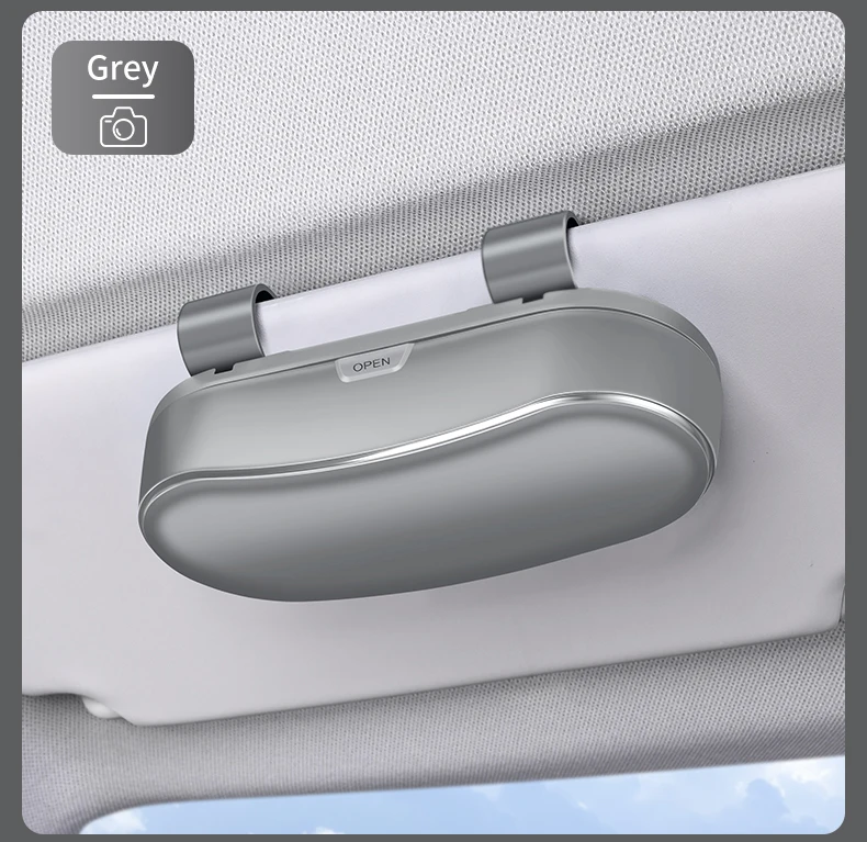 New Car Glasses Box, Glasses Sunshade, Sunglasses Car Storage Multi functional Sunglasses Clip Storage Box