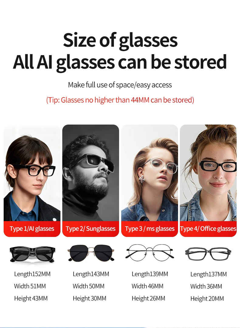 New Car Glasses Box, Glasses Sunshade, Sunglasses Car Storage Multi functional Sunglasses Clip Storage Box