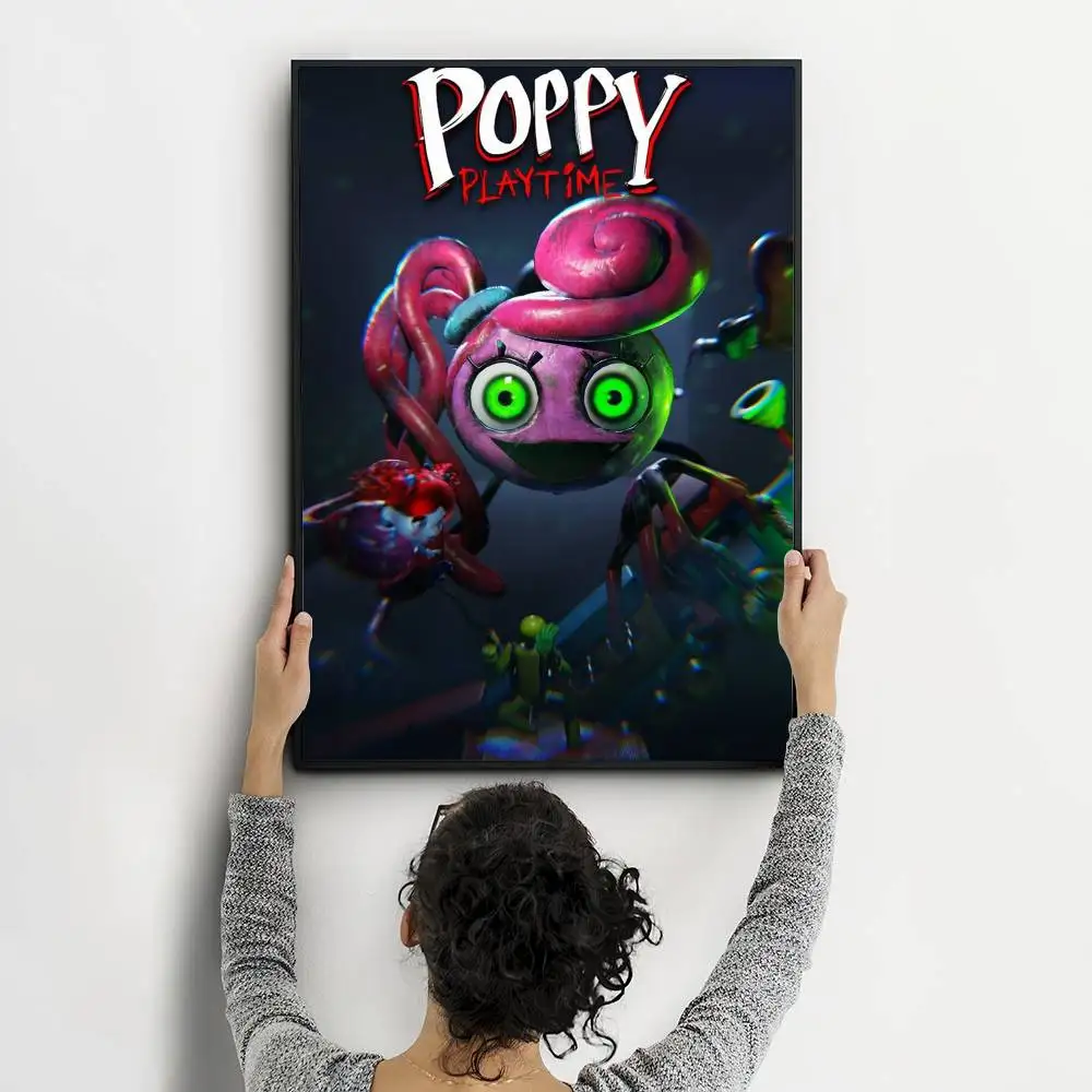 Anime Games Poppy Playtime Anime Posters Sticky Waterproof Paper Sticker Coffee House Bar Kawaii Room Decor