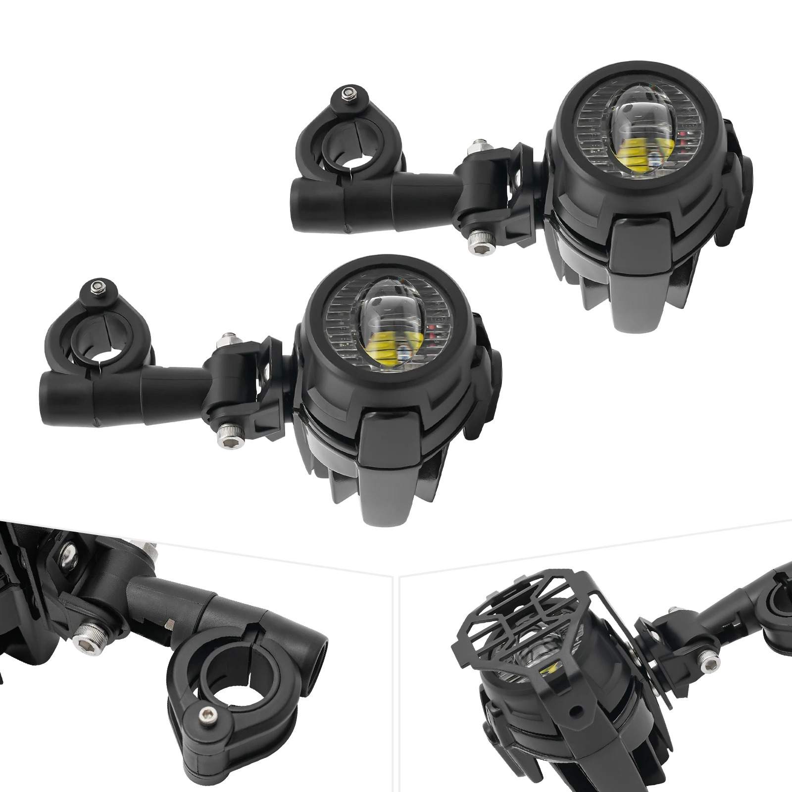 1 Pair Motorcycle Fog Light Additional Headlights, 2Pcs Universal LED Spotlights 6000K 40W for BMW R1200GS F800GS F700GS F650FS