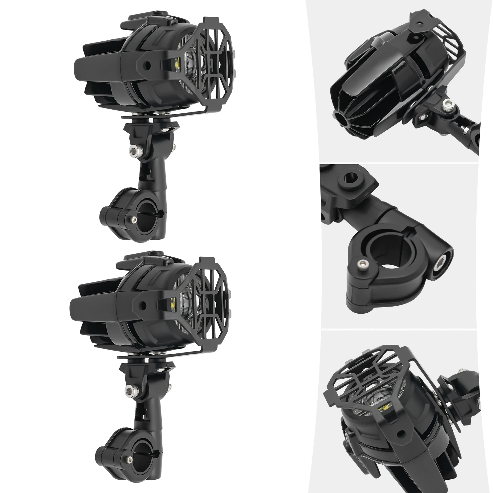 1 Pair Motorcycle Fog Light Additional Headlights, 2Pcs Universal LED Spotlights 6000K 40W for BMW R1200GS F800GS F700GS F650FS