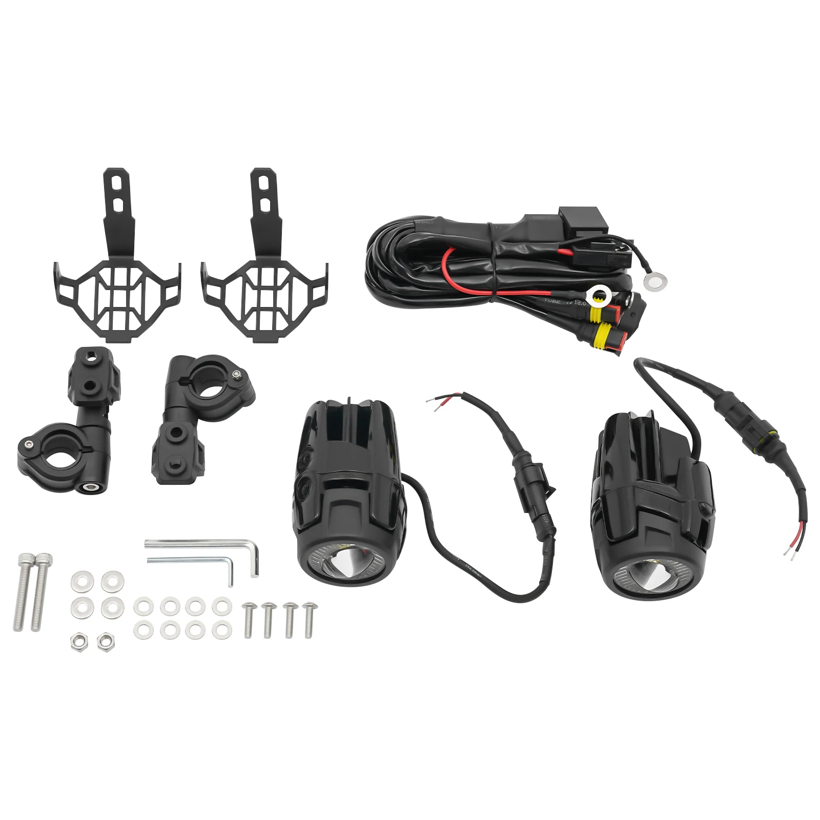 1 Pair Motorcycle Fog Light Additional Headlights, 2Pcs Universal LED Spotlights 6000K 40W for BMW R1200GS F800GS F700GS F650FS