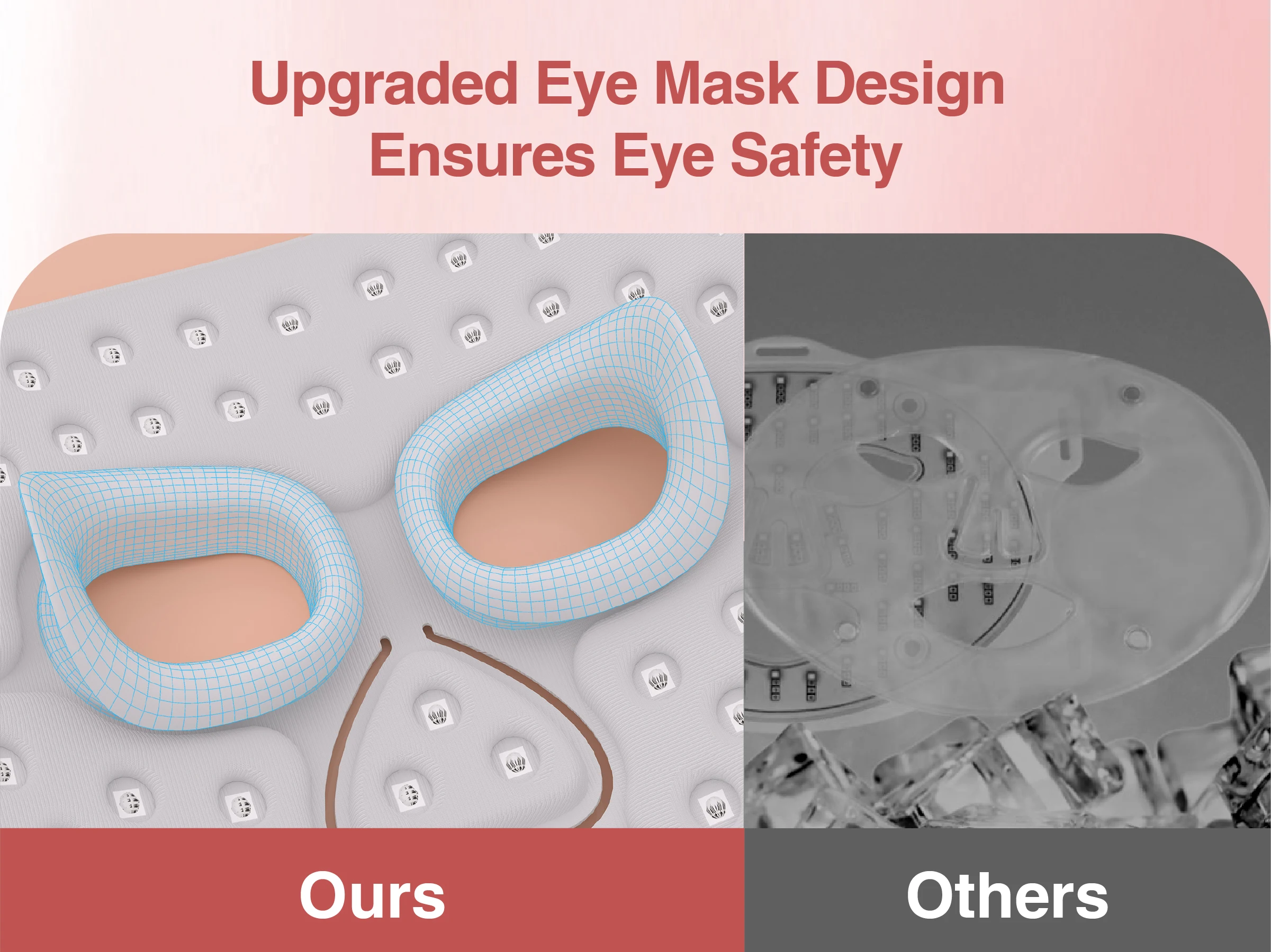 Hello Face 510K / CE Beauty LED Mask Infrared Red Light Wrinkle Reduction Blue Light Acne Treatment 3000mAh Skin Care Device
