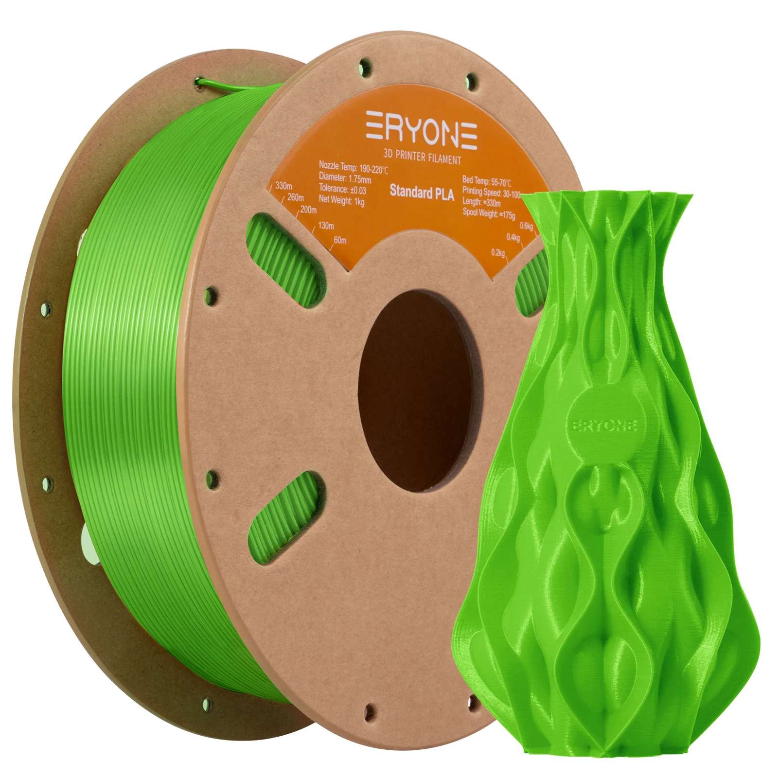ERYONE NEW Standard PLA Filament 1/3/5/10kg 1.75mm 3D PLA Low Shrinkage Consumable For 3D Printer 1KG/Roll (2.2lbs/Roll)