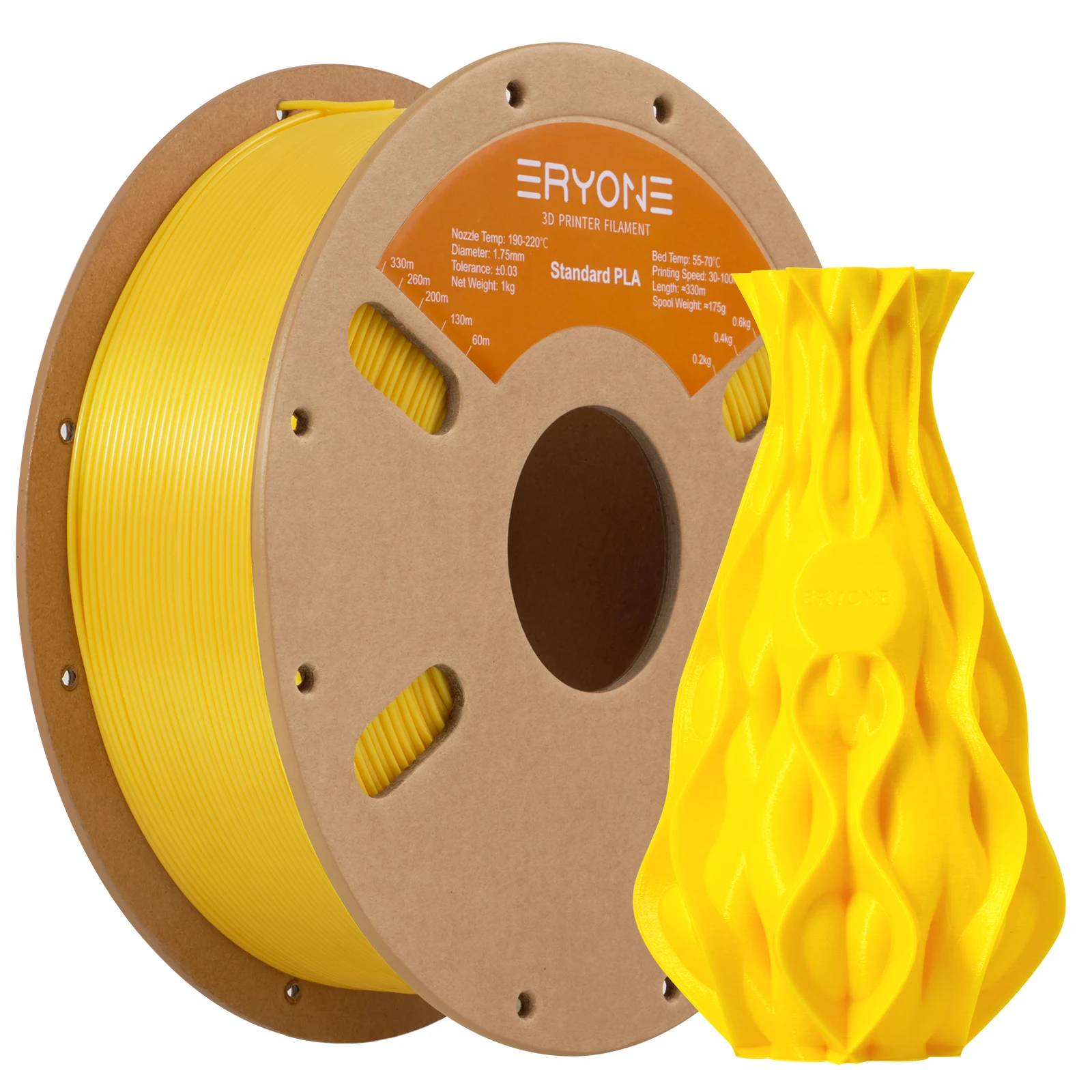 ERYONE NEW Standard PLA Filament 1/3/5/10kg 1.75mm 3D PLA Low Shrinkage Consumable For 3D Printer 1KG/Roll (2.2lbs/Roll)