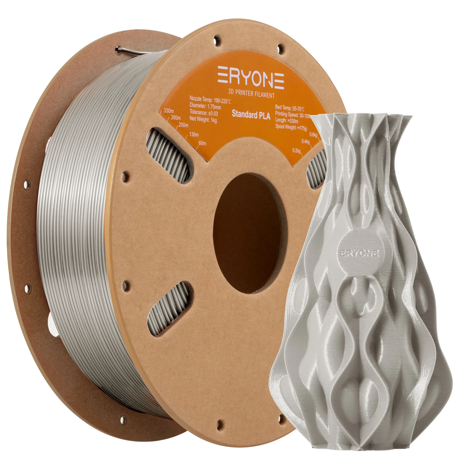 ERYONE NEW Standard PLA Filament 1/3/5/10kg 1.75mm 3D PLA Low Shrinkage Consumable For 3D Printer 1KG/Roll (2.2lbs/Roll)
