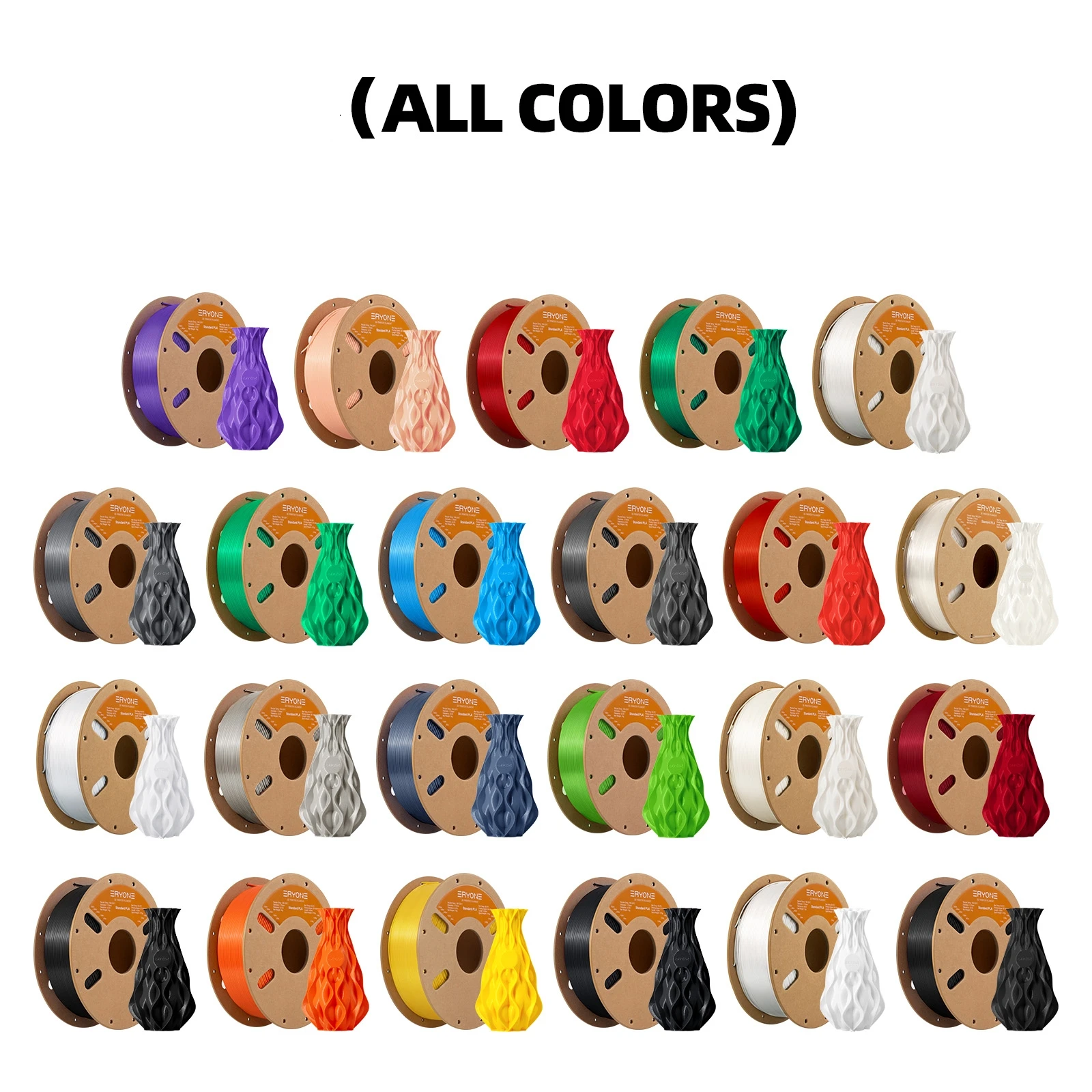 ERYONE NEW Standard PLA Filament 1/3/5/10kg 1.75mm 3D PLA Low Shrinkage Consumable For 3D Printer 1KG/Roll (2.2lbs/Roll)