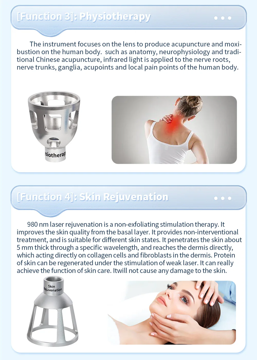 Diode Lase Multifunctional Beauty Instrument for Removing Redness Nail Fungus Pain Relief Skin Regeneration Eczema Herpes