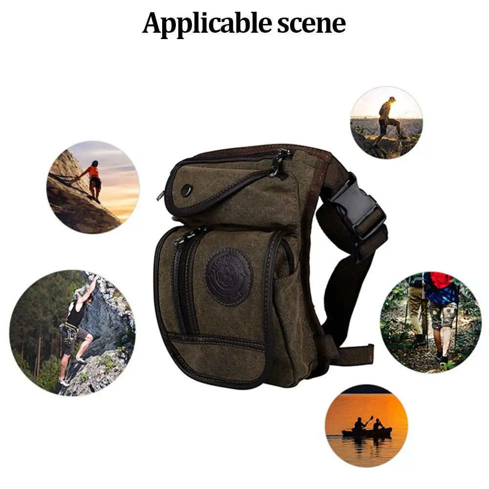 Waterproof Motorcycle Leg Bag Buckle Design Canvas Funny Drop Belt Pouch Waist Bag Motorcycle Saddle Bag Tactical Thigh Packs