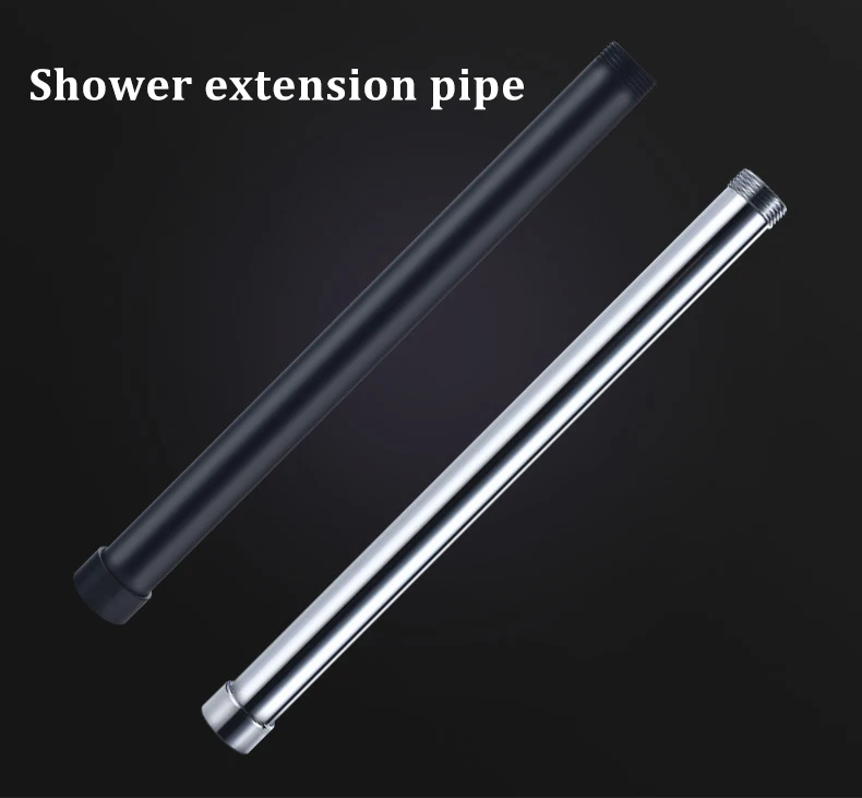 Shower Extension Pipe Square Bathroom Shower arm high quality Stainless Steel Round Shower Extension Pipe 30 cm Extension Pipe