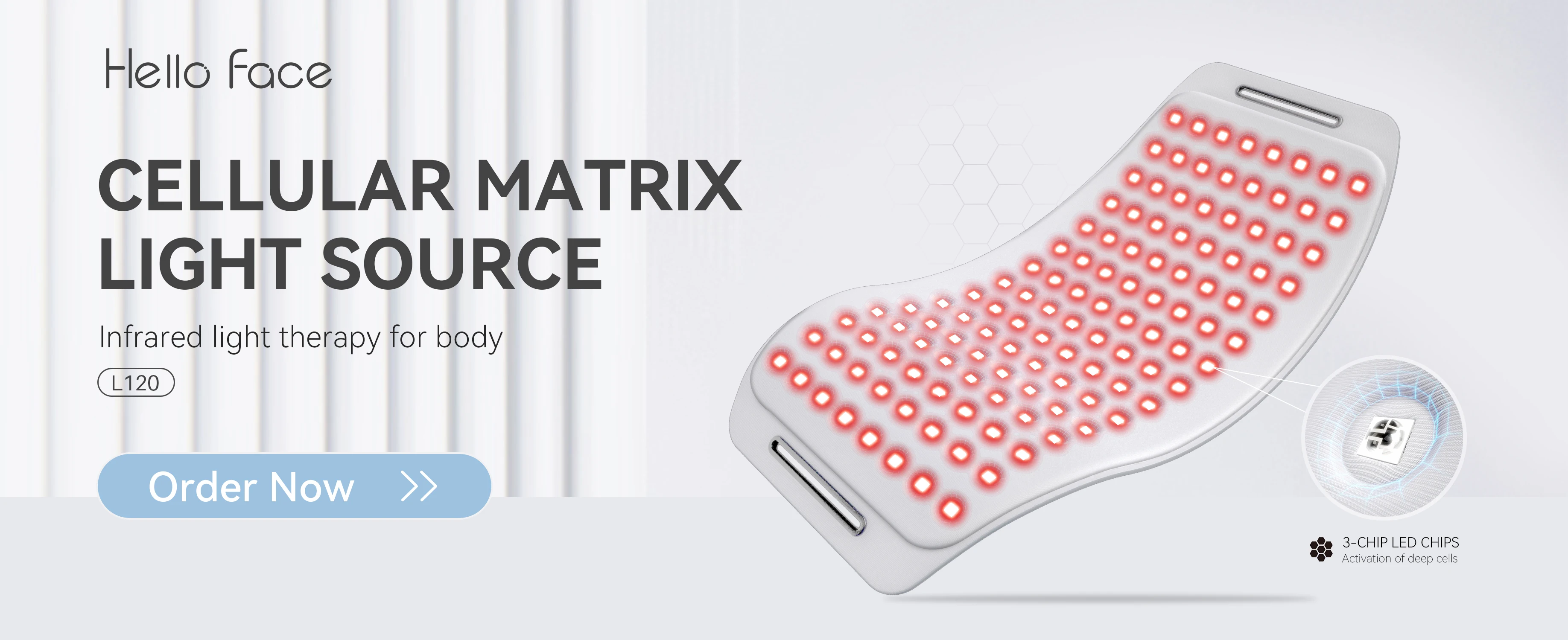 Hello Face L6 LED Light Mask 720pcs 630nm Red Light & 850nm NIR Light Skin-friendly Fabric Body Care Machine 510K /CE