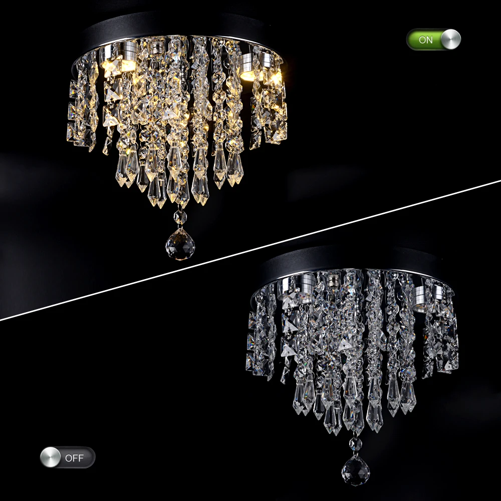 Modern Crystal Ceiling Lamp Luxury Led Pendant Lighting Living Dining Room Silver Fixtures Home Decor Hanging Chandelier Bedroom