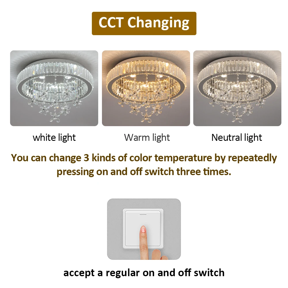 Modern Crystal Ceiling Lamp Luxury Led Pendant Lighting Living Dining Room Silver Fixtures Home Decor Hanging Chandelier Bedroom