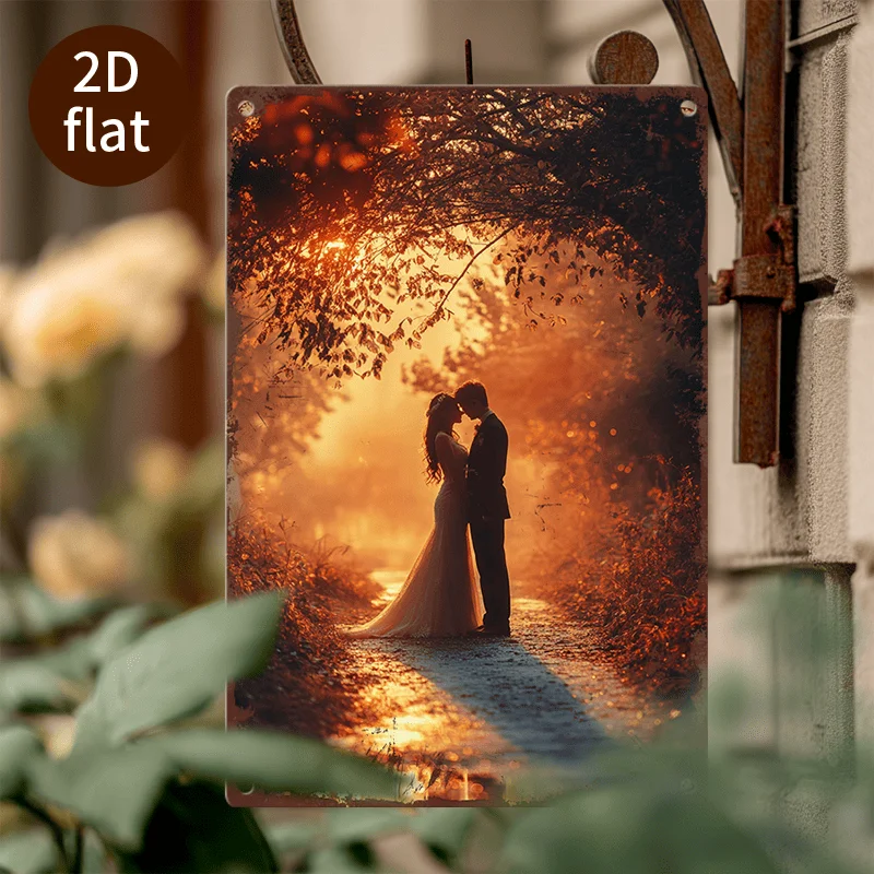 Custom Photo Metal Tin Sign 8x12 Inch Personalized Picture Aluminum Wall Art Decor for Home Wedding Gift