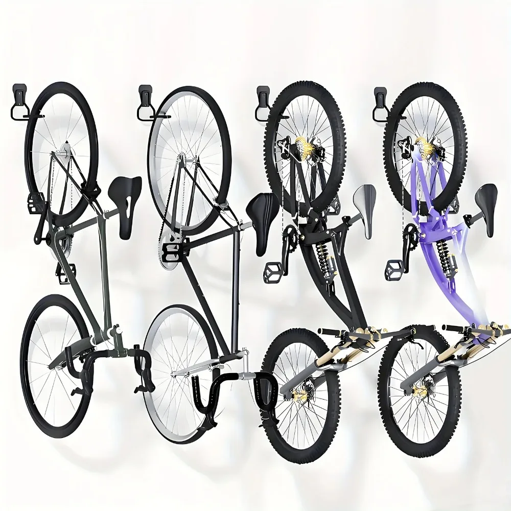 DOMEN Bike Stands Bike Wall Mount Iron Rack Bicycle Wall Stand Hook Bicycle Garage Holder Bicycle Display Storage Hanger Kit