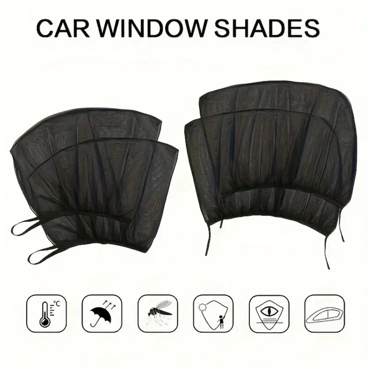 Car SUV Special Car Sun Visor Anti-Mosquito Insulation UV Glass Sunscreen Net