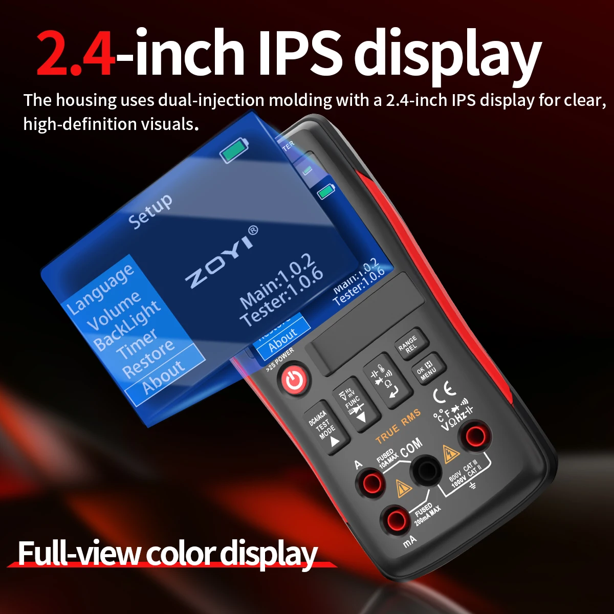 ZOYI ZT-XT1 2-in-1 LCR Digital Multimeter & Transistor Tester, for Voltage Resistance Diode Continuity Testing
