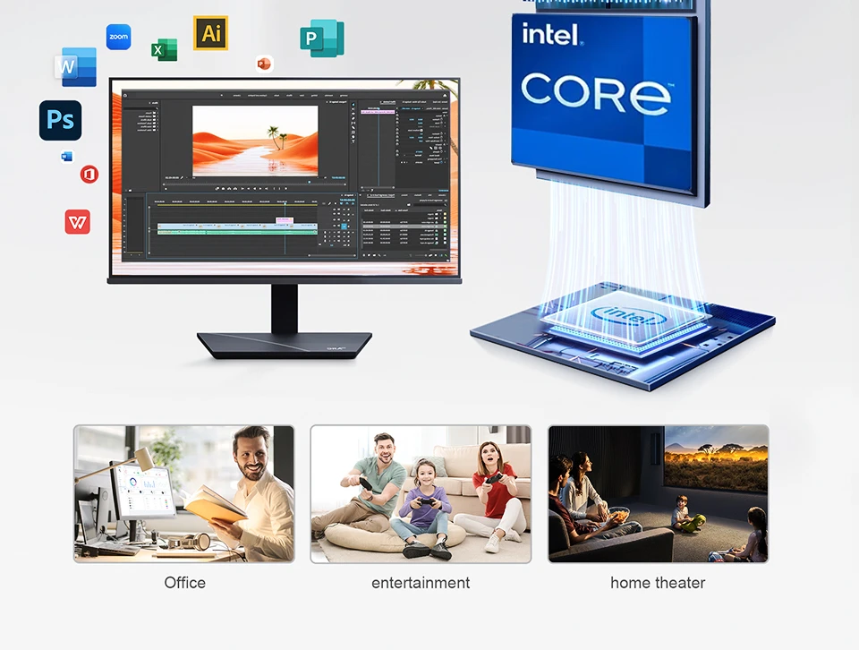 Mini Computer Intel Core i3-6100U/N150 16GB DDR4 1TB SSD PC Gamer PC Dual WIFI 6 BT5.2 4K HD Mini Gaming Pc Desktop