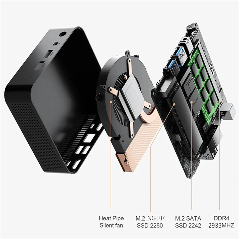 Mini Computer Intel Core i3-6100U/N150 16GB DDR4 1TB SSD PC Gamer PC Dual WIFI 6 BT5.2 4K HD Mini Gaming Pc Desktop