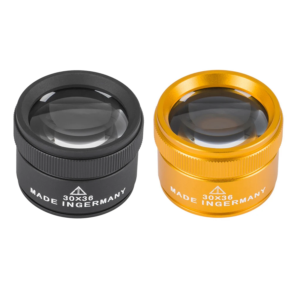 30X 36mm Magnifying Glass for Precision Work K9 Optical Lens Monocle Watch Magnifier Loupe Handheld Coin Stamps Jewelry Loupe