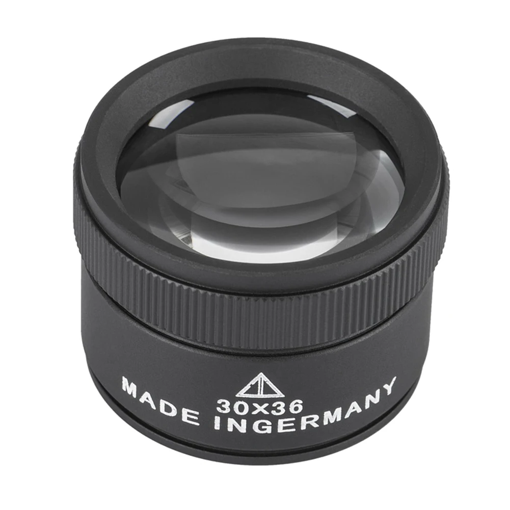 30X 36mm Magnifying Glass for Precision Work K9 Optical Lens Monocle Watch Magnifier Loupe Handheld Coin Stamps Jewelry Loupe