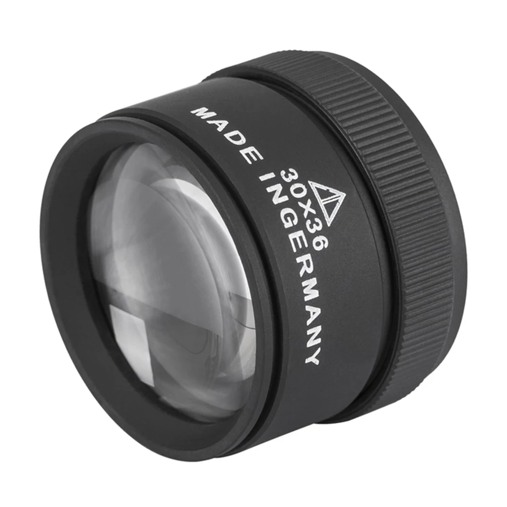 30X 36mm Magnifying Glass for Precision Work K9 Optical Lens Monocle Watch Magnifier Loupe Handheld Coin Stamps Jewelry Loupe
