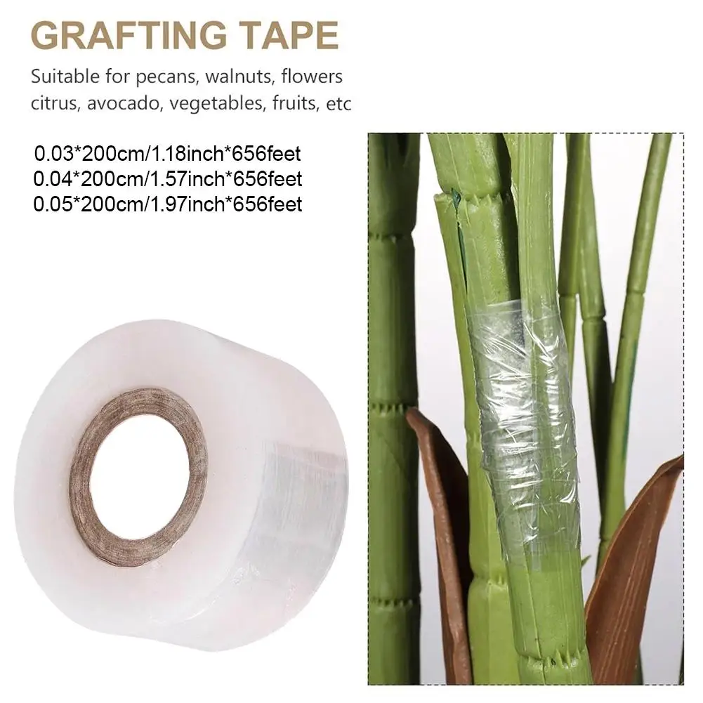 Self-Adhesive Grafting Tape Stretchable Plant Grafting Film for Fruit Tree Nursery Plants Seedlings Vine Floristry