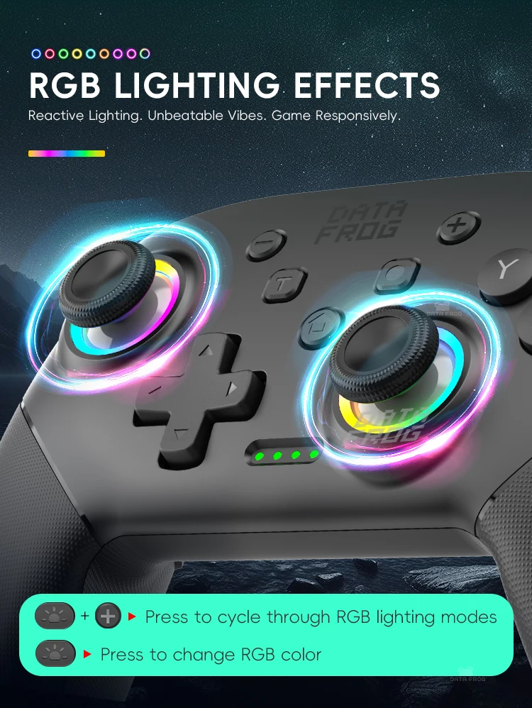 DATA FROG S80 Pro 2PCS Wireless Game Controller For Switch 2 / Switch OLED / Switch Lite Console Gamepad For PC