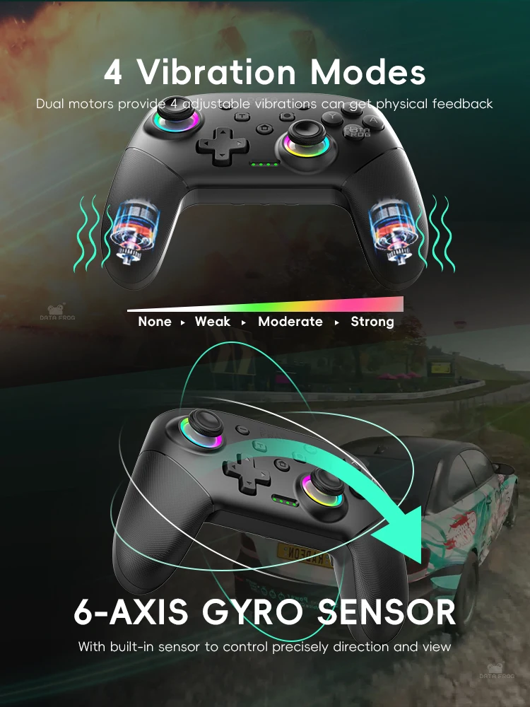 DATA FROG S80 Pro 2PCS Wireless Game Controller For Switch 2 / Switch OLED / Switch Lite Console Gamepad For PC