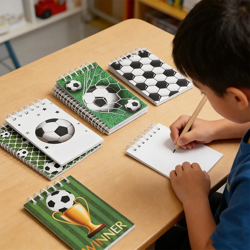 20pcs Soccer Pencil and Notebook Set for Kids Boys Sports Theme Birthday Party Favors Pinata Filler School Reward Christmas Gift