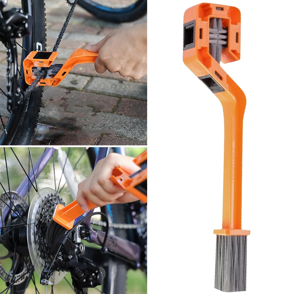 Bicycle Chain Clean Brush Double Head Motorcycle Chain Cleaning Brush Multifunction Chain Gear Cleaning Tool