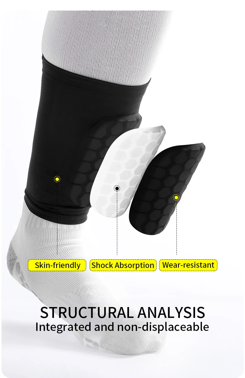 Mini Football Shin Guard Covers - Built-in Mini Shin Guard Covers, Suitable for Men, Women and Teenagers - Small Shin Guards